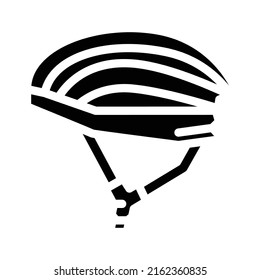 helmet for rider glyph icon vector. helmet for rider sign. isolated contour symbol black illustration