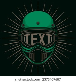 helmet rider logo, vector EPS 10