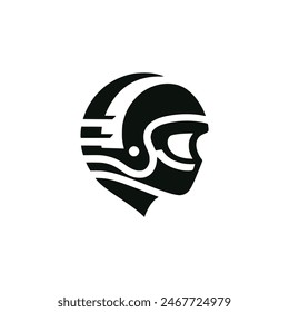 helmet rider sport logo vector illustration template design