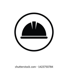 Helmet safety icon vector illustration