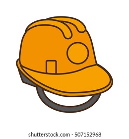 Helmet Safety Isolated Icon Vector Illustration Stock Vector (Royalty ...