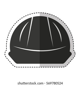 helmet safety isolated icon vector illustration design