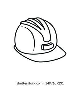 helmet secure protection isolated icon