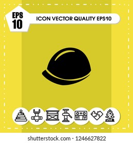 helmet security icon vector