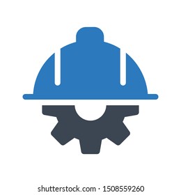 helmet setting glyph colour vector icon