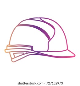 helmet side view gradient color silhouette from purple to red vector illustration