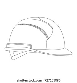 helmet side view monochrome silhouette vector illustration