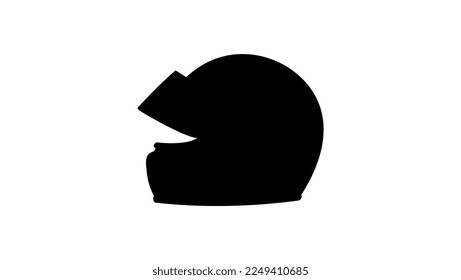 silueta de casco, vector de alta calidad