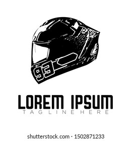 Helmet Simple Logo Design Vector