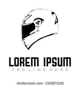 Helmet Simple Logo Design Vector