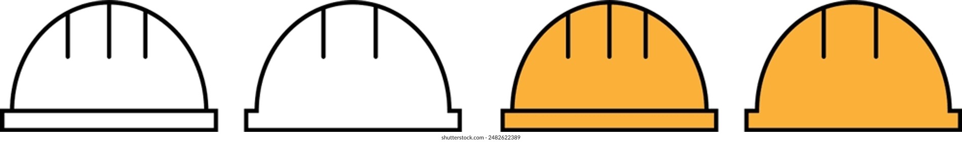 Helmet simple vector icon illustration design