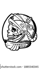 Helmet Skull Vector Image Illustration