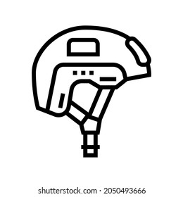 helmet soldier line icon vector. helmet soldier sign. isolated contour symbol black illustration