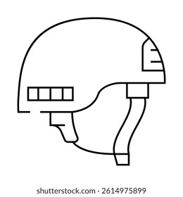 helmet soldier line icon vector. helmet soldier sign. isolated contour symbol black illustration