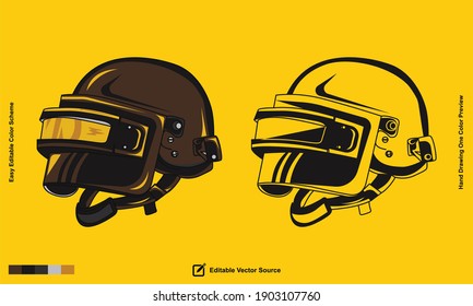 helmet soldier vector illustration hand drawing design