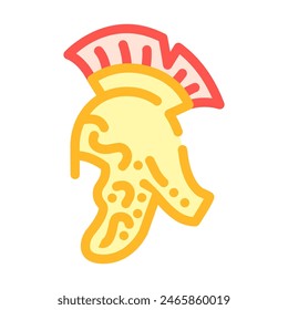 helmet sparta warrior color icon vector. helmet sparta warrior sign. isolated symbol illustration