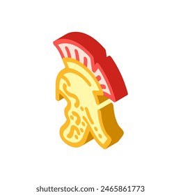 helmet sparta warrior isometric icon vector. helmet sparta warrior sign. isolated symbol illustration