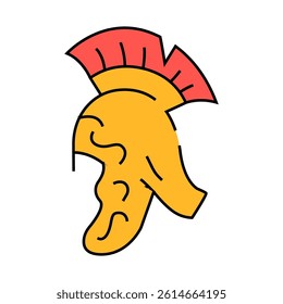 helmet sparta warrior line icon vector. helmet sparta warrior sign. isolated symbol illustration