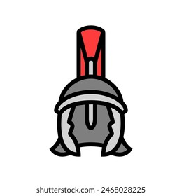 helmet spartan roman greek color icon vector. helmet spartan roman greek sign. isolated symbol illustration