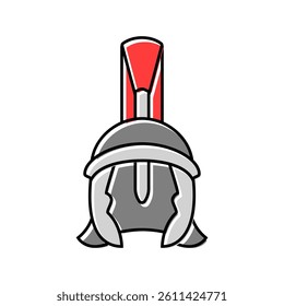 helmet spartan roman greek color icon vector. helmet spartan roman greek sign. isolated symbol illustration