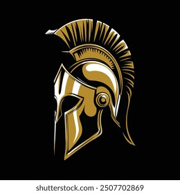 helmet of the Spartan warrior symbol, emblem. Spartan helmet logo, illustration of spartan Spartan Greek