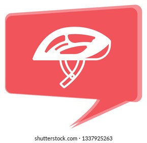 Helmet in Speech Bubble