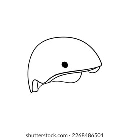 Helmet sport simple line creative design