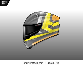 Helmet supermoto wrap designs vector .