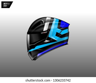 Helmet supermoto wrap designs vector .