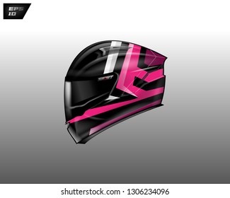 Helmet supermoto wrap designs vector .
