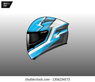 Helmet supermoto wrap designs vector .
