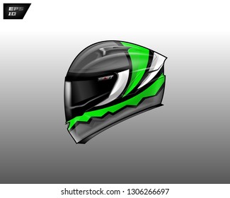 Helmet supermoto wrap designs vector