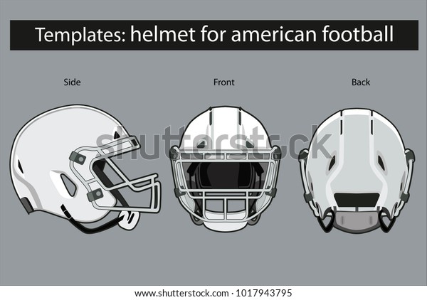 Download Helmet Template American Football Mockup Stock Vector Royalty Free 1017943795