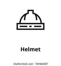 Helmet thin line icon