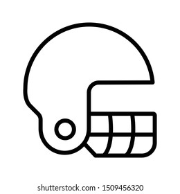 helmet thin line vector icon