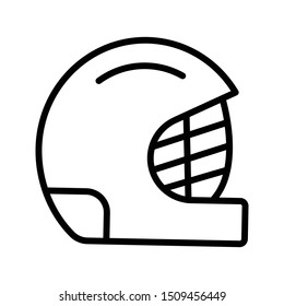 helmet thin line vector icon