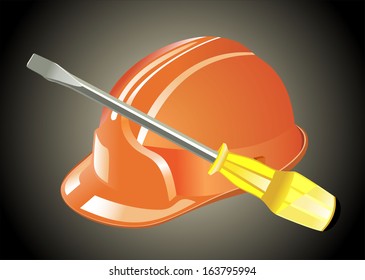 Helmet and tools.