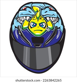 helmet in vector art style