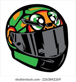 helmet in vector art style