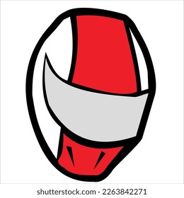 helmet in vector art style