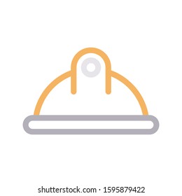 helmet vector color line icon 