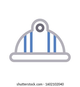 helmet vector color line icon 