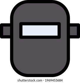 helmet vector colour line  icon