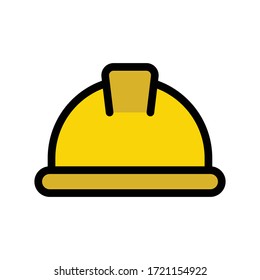 helmet vector flat color icon 