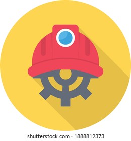 helmet vector flat colour icon
