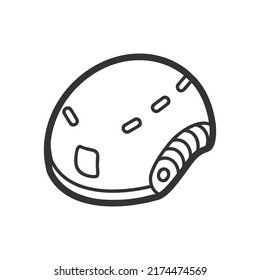 Helmet, vector flat paintball or airsoft icon