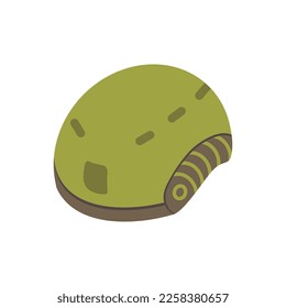 Helmet, vector flat paintball or airsoft icon