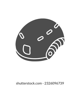 Helmet, vector flat paintball or airsoft icon