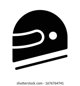 icono plano de glifo portador de casco 