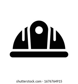 helmet vector glyph flat icon 